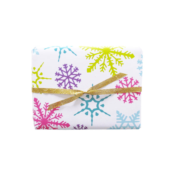festive flakes gift wrap sheets 3pk